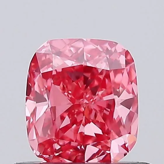 0.59ct CUSHION Fancy Vivid Pink VS1 Coloured Lab diamond
