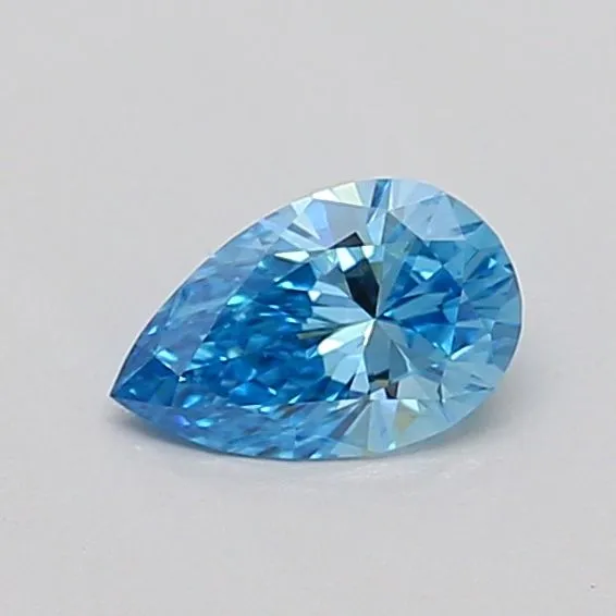 0.35ct PEAR Fancy Vivid Blue VVS2 Coloured Lab diamond