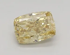 0.86ct CUSHION Fancy Intense Yellow VS1 Coloured Lab diamond