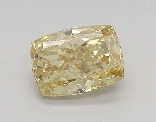 0.86ct CUSHION Fancy Intense Yellow VS1 Coloured Lab diamond
