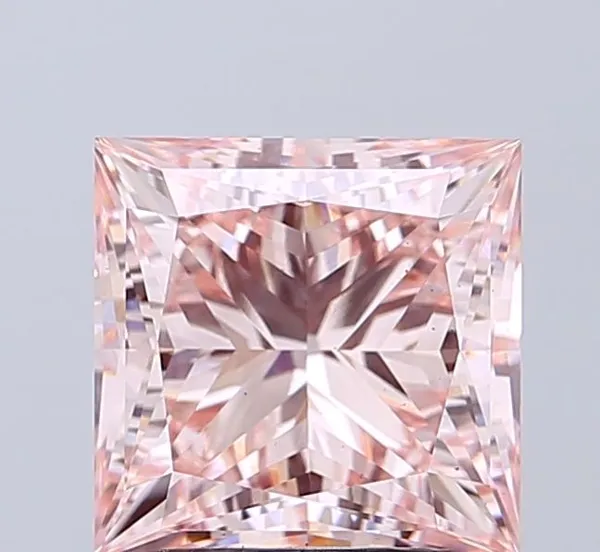 3.02ct PRINCESS Fancy Intense Pink VS1 Coloured Lab diamond