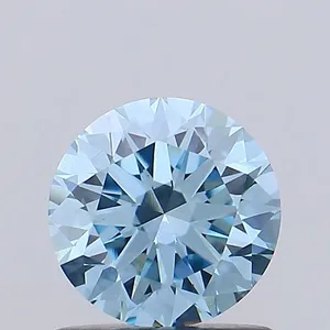 0.93ct ROUND Fancy Vivid Blue VS1 Coloured Lab diamond