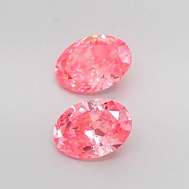 1.09ct OVAL Fancy Vivid Pink VVS2 Coloured Lab diamond