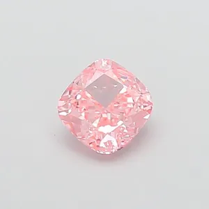 1.01ct CUSHION Fancy Vivid Pink VS2 Coloured Lab diamond