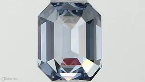 0.44ct EMERALD Fancy Intense Blue VS1 Coloured Lab diamond