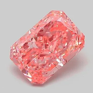 1.03ct RADIANT Fancy Vivid Pink VVS2 Coloured Lab diamond
