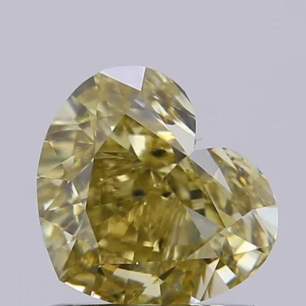 1.01ct HEART Fancy Yellow VS1 Coloured Lab diamond