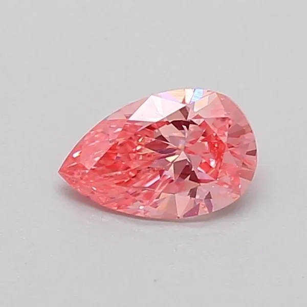 0.44ct PEAR Fancy Vivid Pink VS1 Coloured Lab diamond