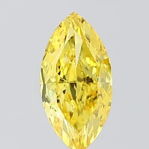 1.07ct MARQUISE Fancy Vivid Yellow VVS1 Coloured Lab diamond