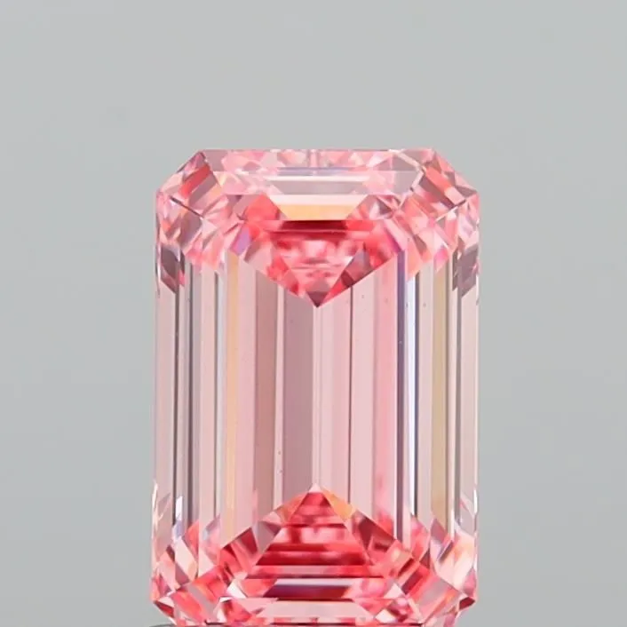 1.72ct EMERALD Fancy Intense Pink VS1 Coloured Lab diamond