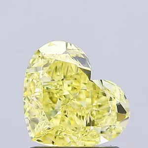 1.27ct HEART Fancy Intense Yellow VVS2 Coloured Lab diamond