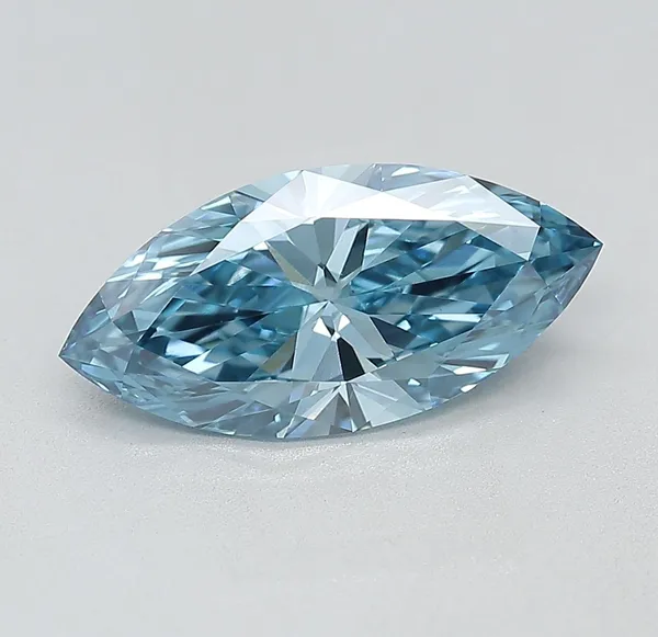 2.34ct MARQUISE Fancy Vivid Blue VVS2 Coloured Lab diamond