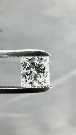 0.68ct PRINCESS G VVS2 Natural diamond