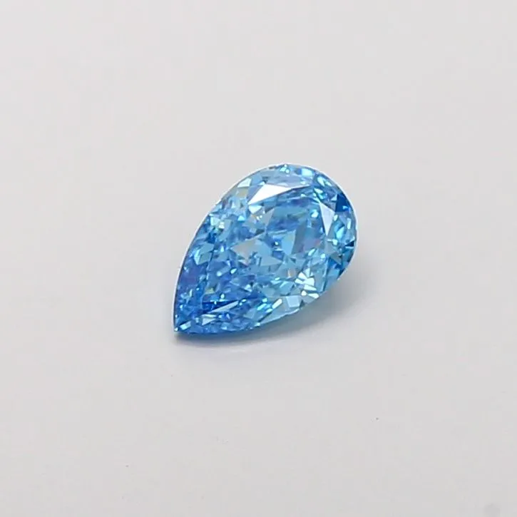 0.98ct PEAR Fancy Vivid Blue VVS2 Coloured Lab diamond
