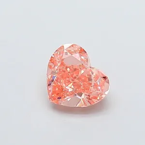 1.12ct HEART Fancy Intense Pink VS1 Coloured Lab diamond