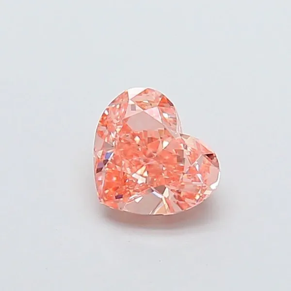 1.12ct HEART Fancy Intense Pink VS1 Coloured Lab diamond