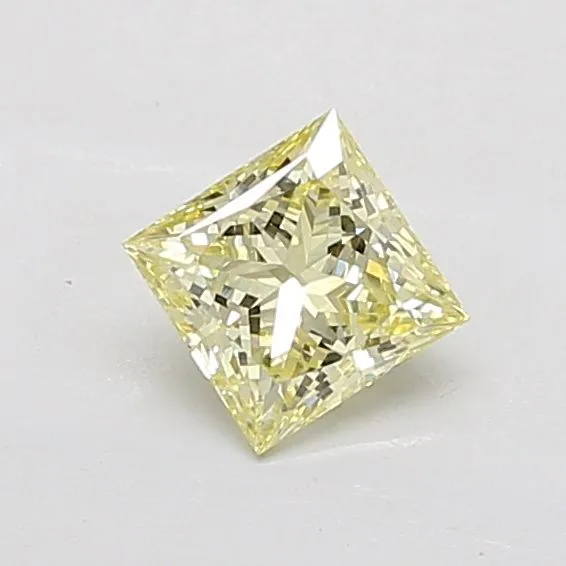 1.07ct PRINCESS Fancy Yellow VVS1 Coloured Lab diamond