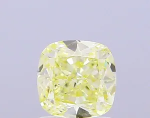 1.02ct CUSHION Fancy Light Yellow VS1 Coloured Lab diamond