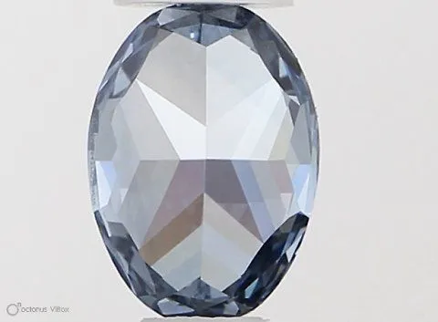 0.4ct OVAL Fancy Vivid Blue VS1 Coloured Lab diamond