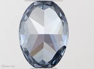 0.4ct OVAL Fancy Vivid Blue VS1 Coloured Lab diamond