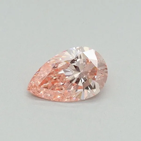 0.33ct PEAR Fancy Vivid Pink SI1 Coloured Lab diamond