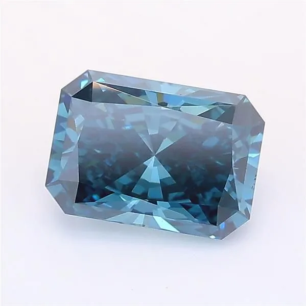 1.18ct RADIANT Fancy Deep Blue VVS2 Coloured Lab diamond