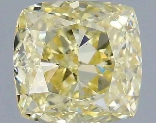 1.00ct CUSHION Fancy Yellow VS1 Coloured Lab diamond