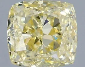 1ct CUSHION Fancy Yellow VS1 Coloured Lab diamond