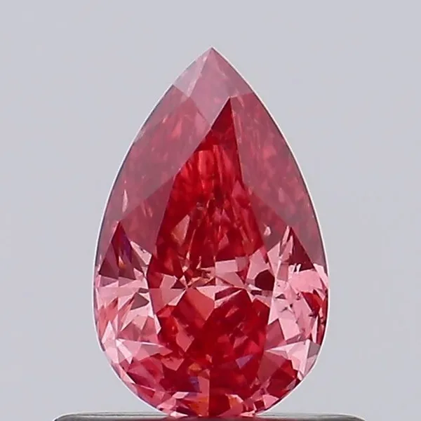 0.54ct PEAR Fancy Vivid Pink VS2 Coloured Lab diamond