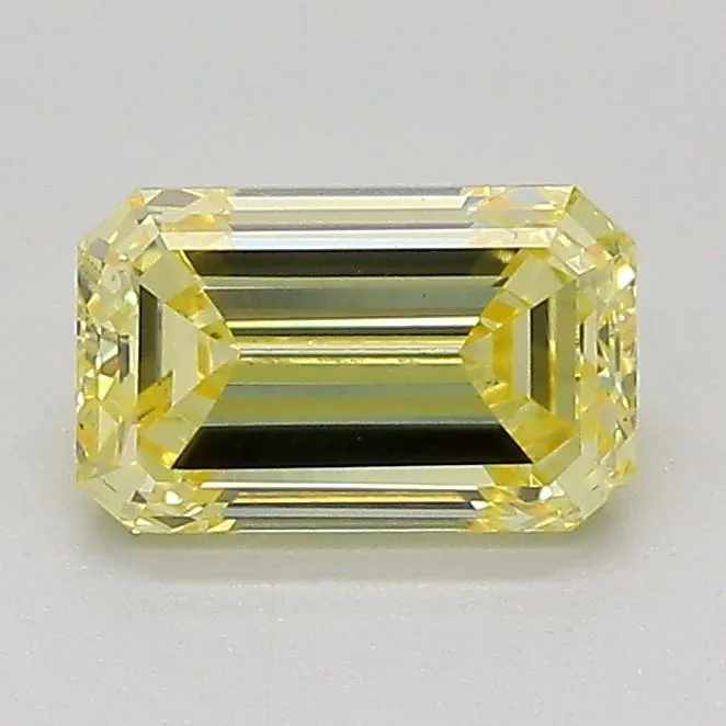 1.01ct EMERALD Fancy Yellow VS1 Coloured Lab diamond