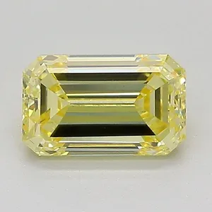 1.01ct EMERALD Fancy Yellow VS1 Coloured Lab diamond