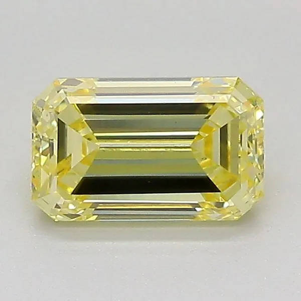 1.01ct EMERALD Fancy Yellow VS1 Coloured Lab diamond