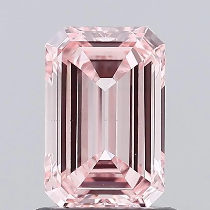 0.99ct EMERALD Fancy Intense Pink VS1 Coloured Lab diamond