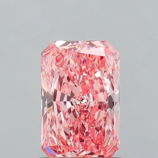 1.07ct RADIANT Fancy Vivid Pink VS1 Coloured Lab diamond