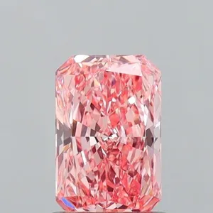 1.07ct RADIANT Fancy Vivid Pink VS1 Coloured Lab diamond