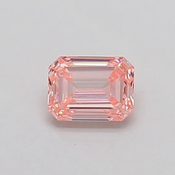 0.34ct EMERALD Fancy Intense Pink VS1 Coloured Lab diamond