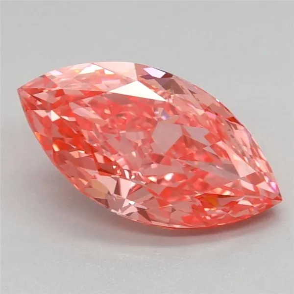 1.32ct MARQUISE Fancy Vivid Pink VVS2 Coloured Lab diamond