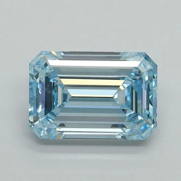 1.13ct EMERALD Fancy Vivid Blue VS1 Coloured Lab diamond