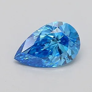 0.53ct PEAR Fancy Vivid Blue VS1 Coloured Lab diamond