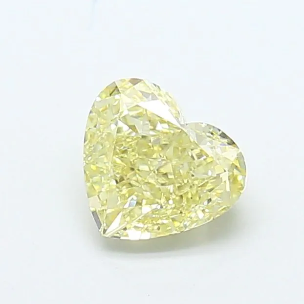 1.26ct HEART Fancy Light Yellow VS1 Coloured Lab diamond