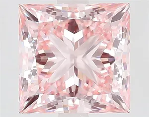 3.11ct PRINCESS Fancy Intense Pink VVS2 Coloured Lab diamond