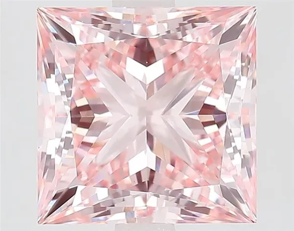 3.11ct PRINCESS Fancy Intense Pink VVS2 Coloured Lab diamond
