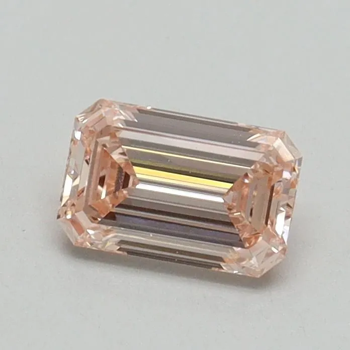 0.60ct EMERALD Fancy Intense Pink VS1 Coloured Lab diamond