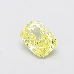 1.06ct CUSHION Fancy Intense Yellow VVS2 Coloured Lab diamond