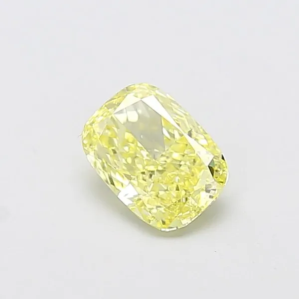 1.06ct CUSHION Fancy Intense Yellow VVS2 Coloured Lab diamond
