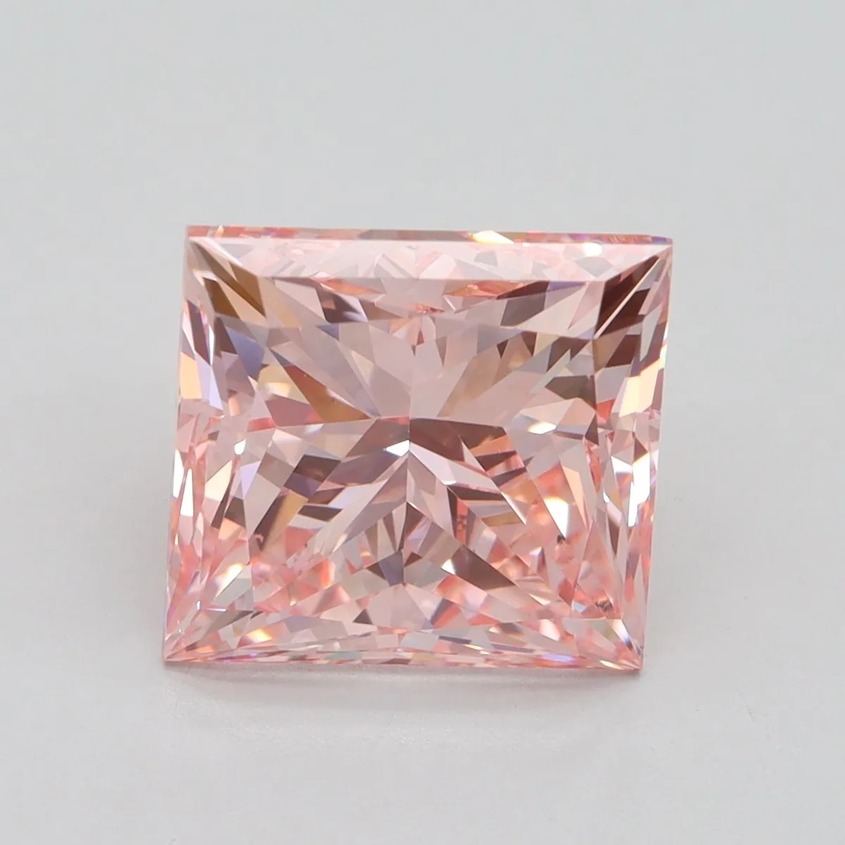 5.00ct PRINCESS Fancy Intense Pink VS2 Coloured Lab diamond