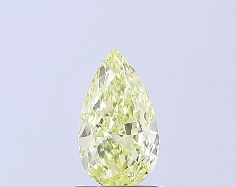 0.89ct PEAR Fancy Light Yellow VVS2 Coloured Lab diamond