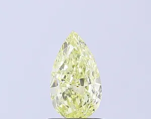 0.89ct PEAR Fancy Light Yellow VVS2 Coloured Lab diamond
