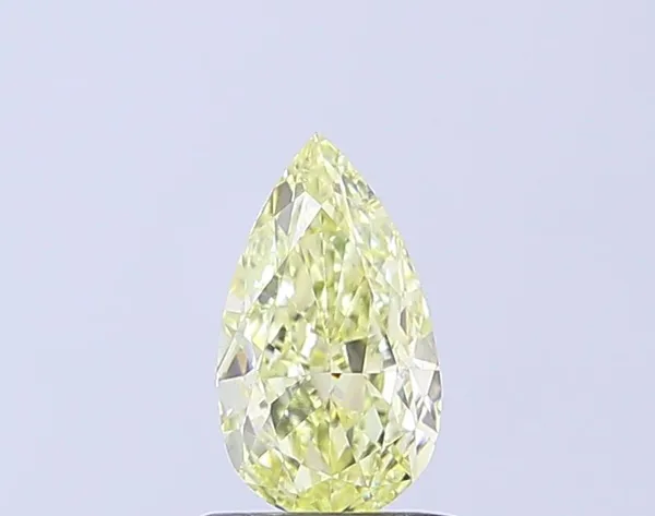 0.89ct PEAR Fancy Light Yellow VVS2 Coloured Lab diamond