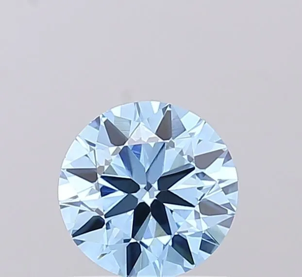 0.98ct ROUND Fancy Vivid Blue VVS2 Coloured Lab diamond